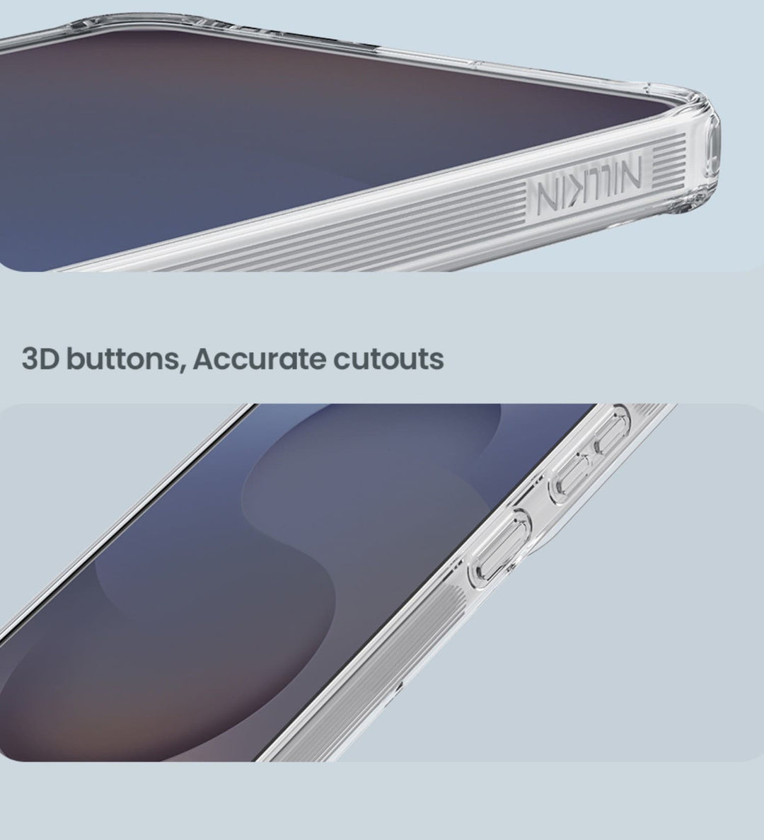 Borde elevado protector de cámara en estuche Nillkin transparente S26 Ultra