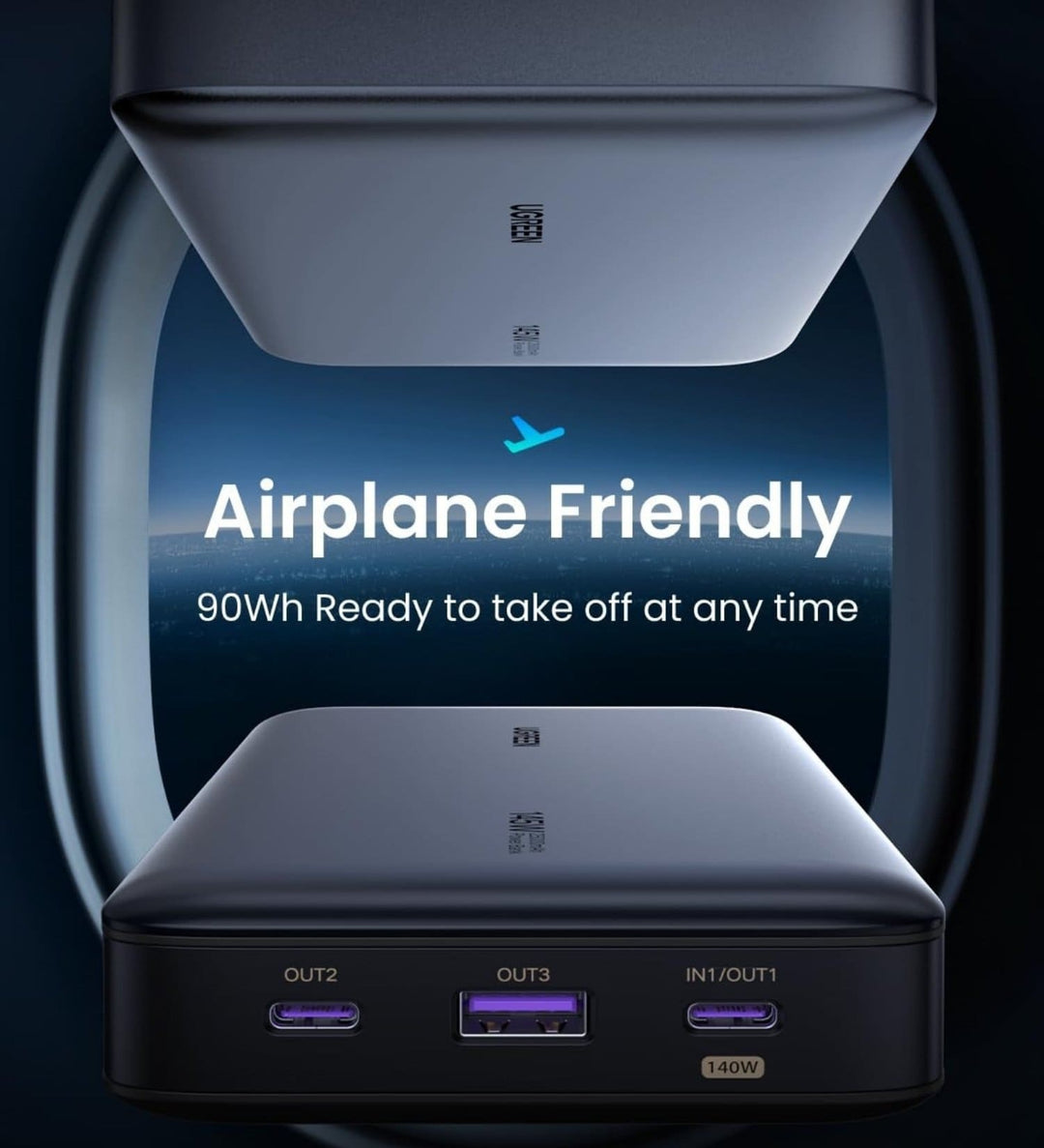 Power Bank UGREEN 25000mAh 145W Carga Rápida