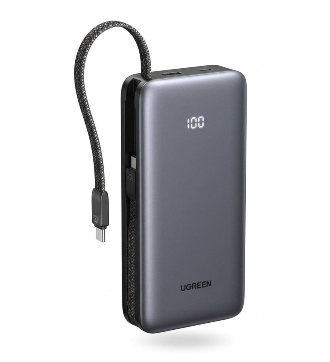 Power Bank Ugreen 20000mAh 30W PD con 2 Cables USB-C Integrados