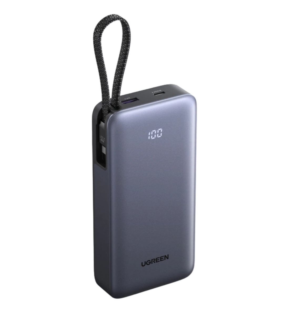 Power Bank UGREEN de 20000 mAh y 55W con Cable Integrado ( Soporta Mi Turbo Xiaomi)