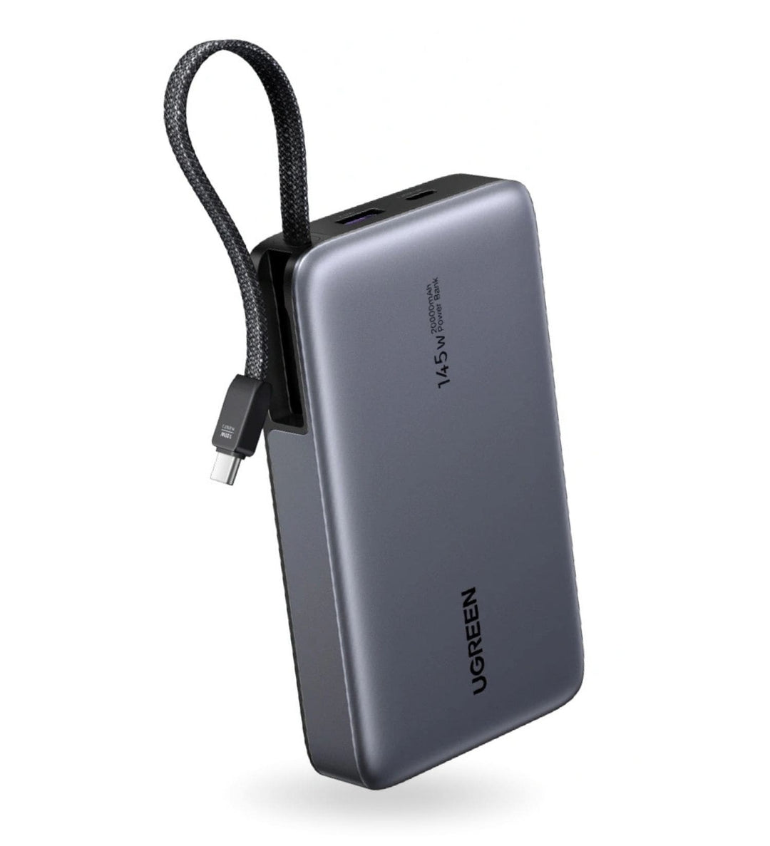 Power Bank UGREEN de 20000 mAh y 145W con Cable Integrado