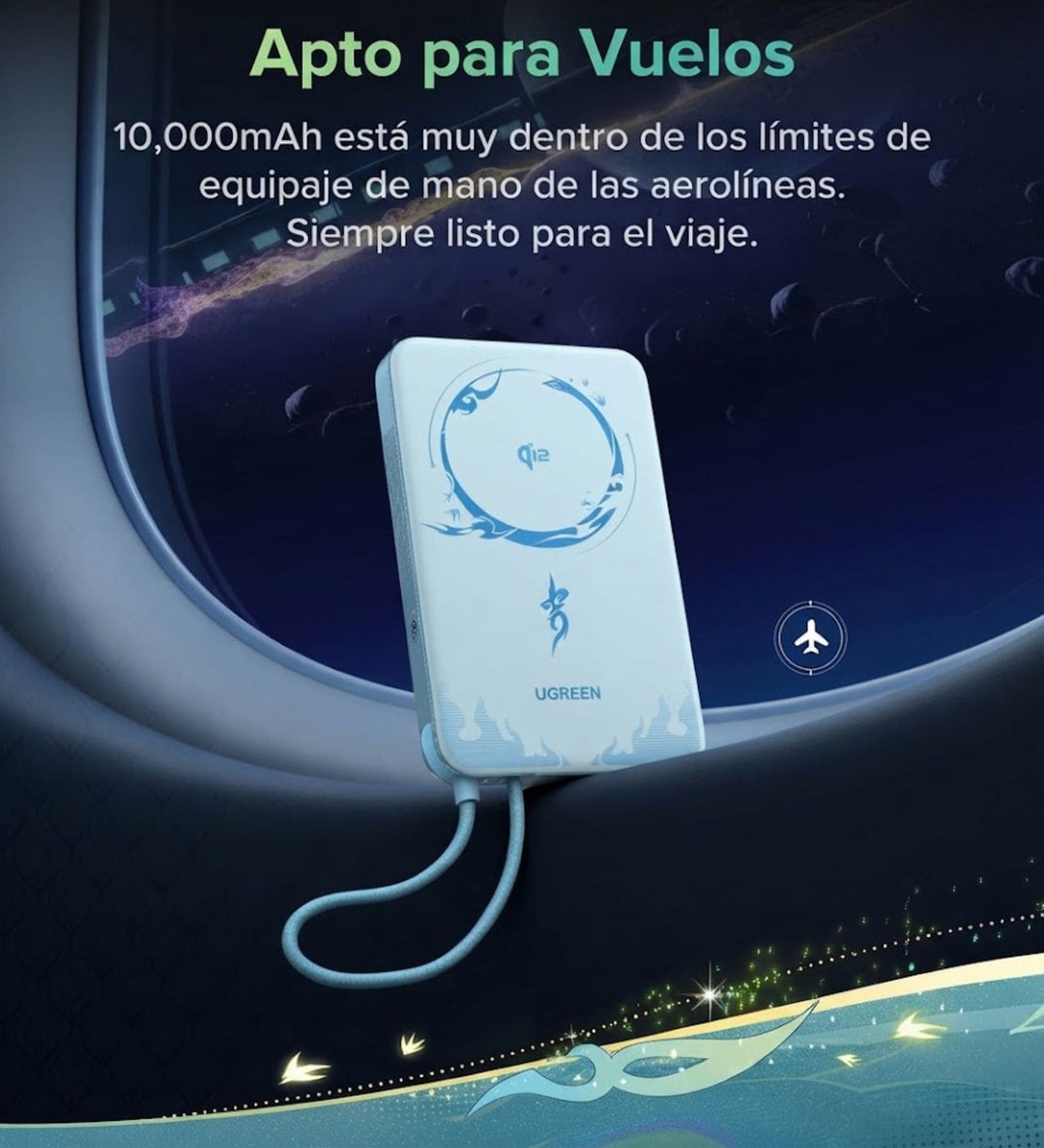 Power Bank Magnética UGREEN Honkai Star Rail Air de 10000 mAh 15 W