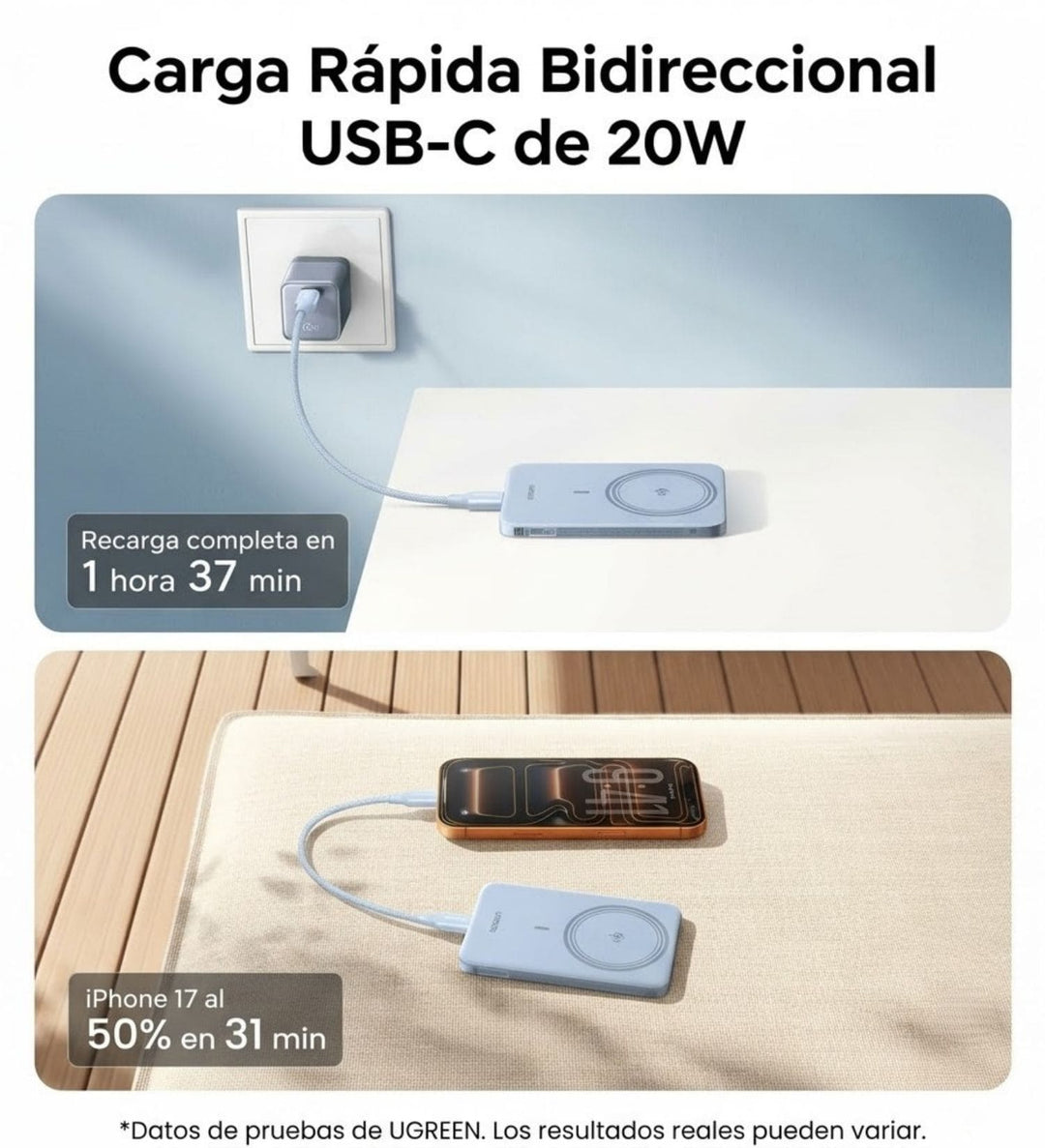 Power Bank Magnetica Ugreen Magflow Air Qi2 20w 5000mah - PB580