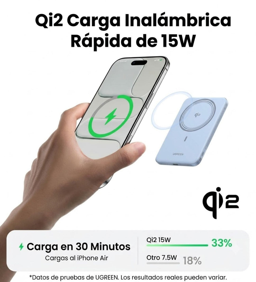 Power Bank Magnetica Ugreen Magflow Air Qi2 20w 5000mah - PB580