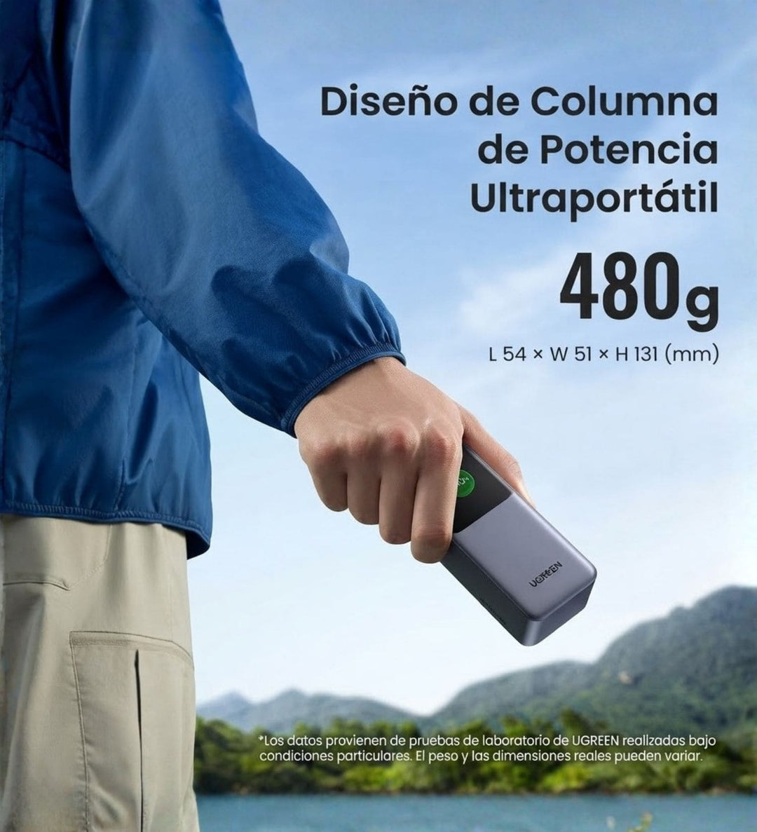 Power Bank UGREEN Nexode Smart Display 20000 mAh y 130W