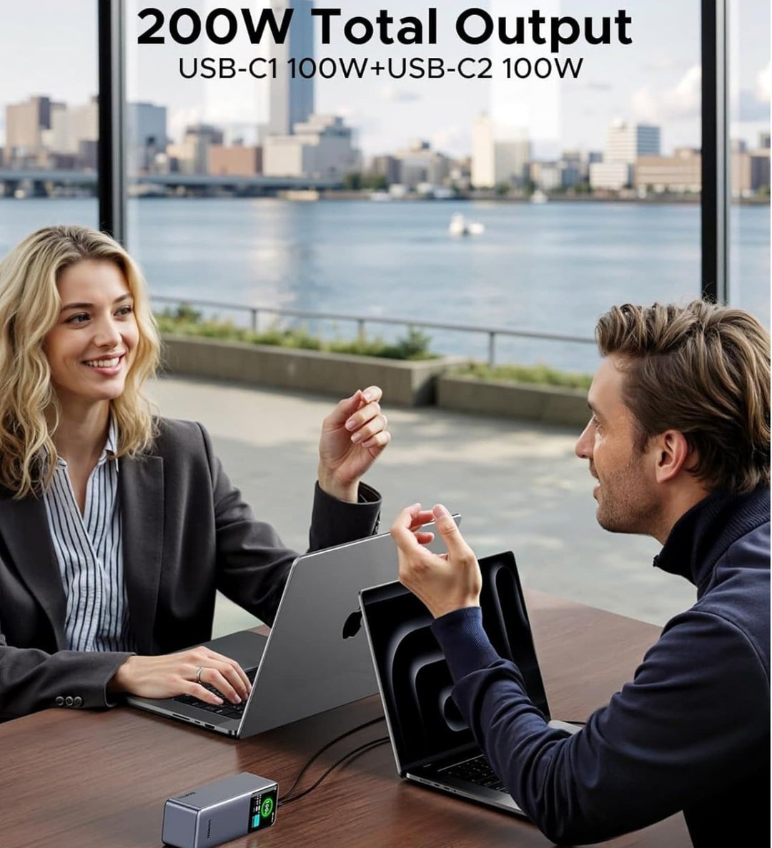 Power Bank UGREEN Nexode 200W 25000mAh con Pantalla TFT