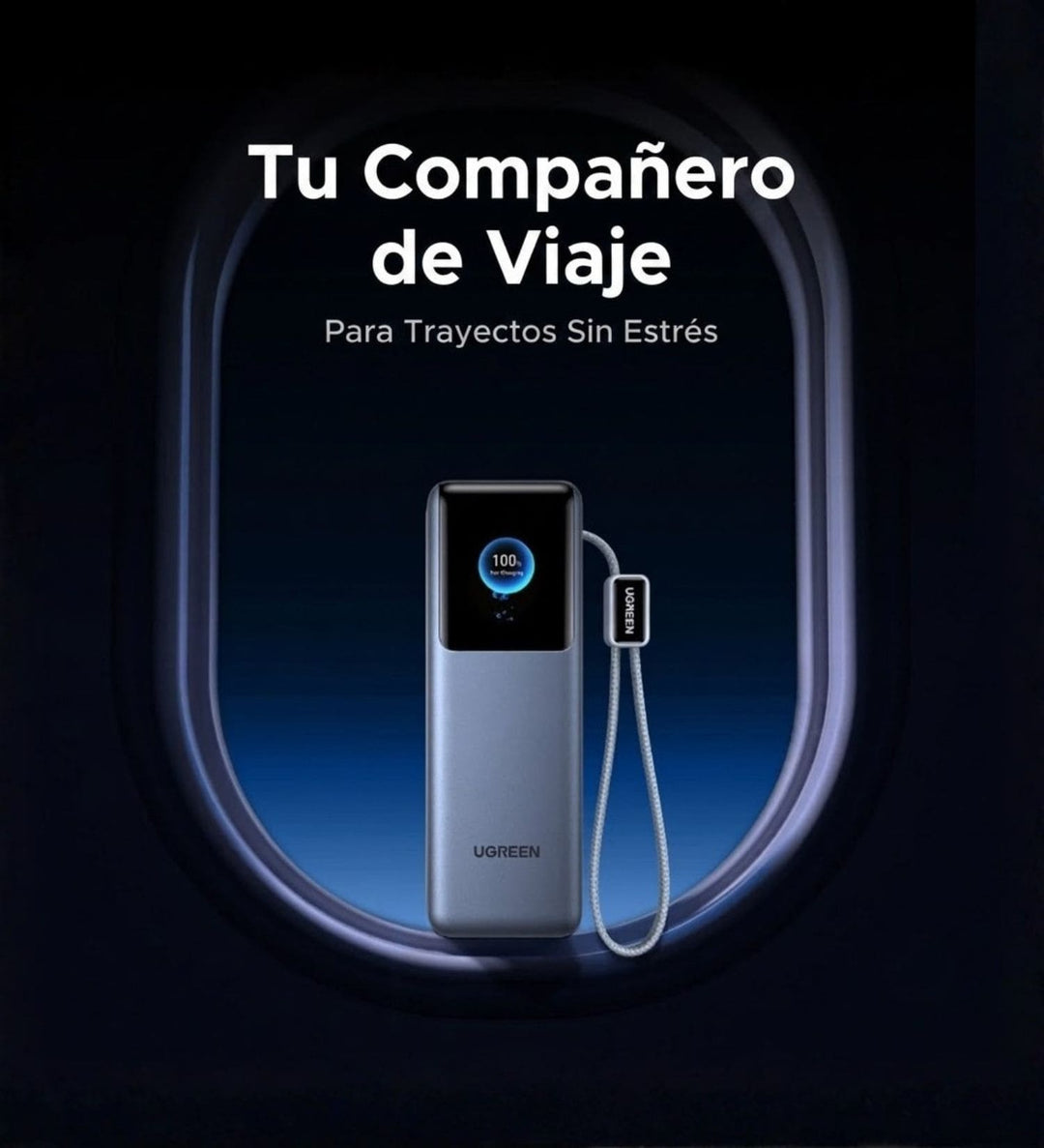 Power Bank 25000mAh 200W Ugreen Nexode Pro Cable Retractil