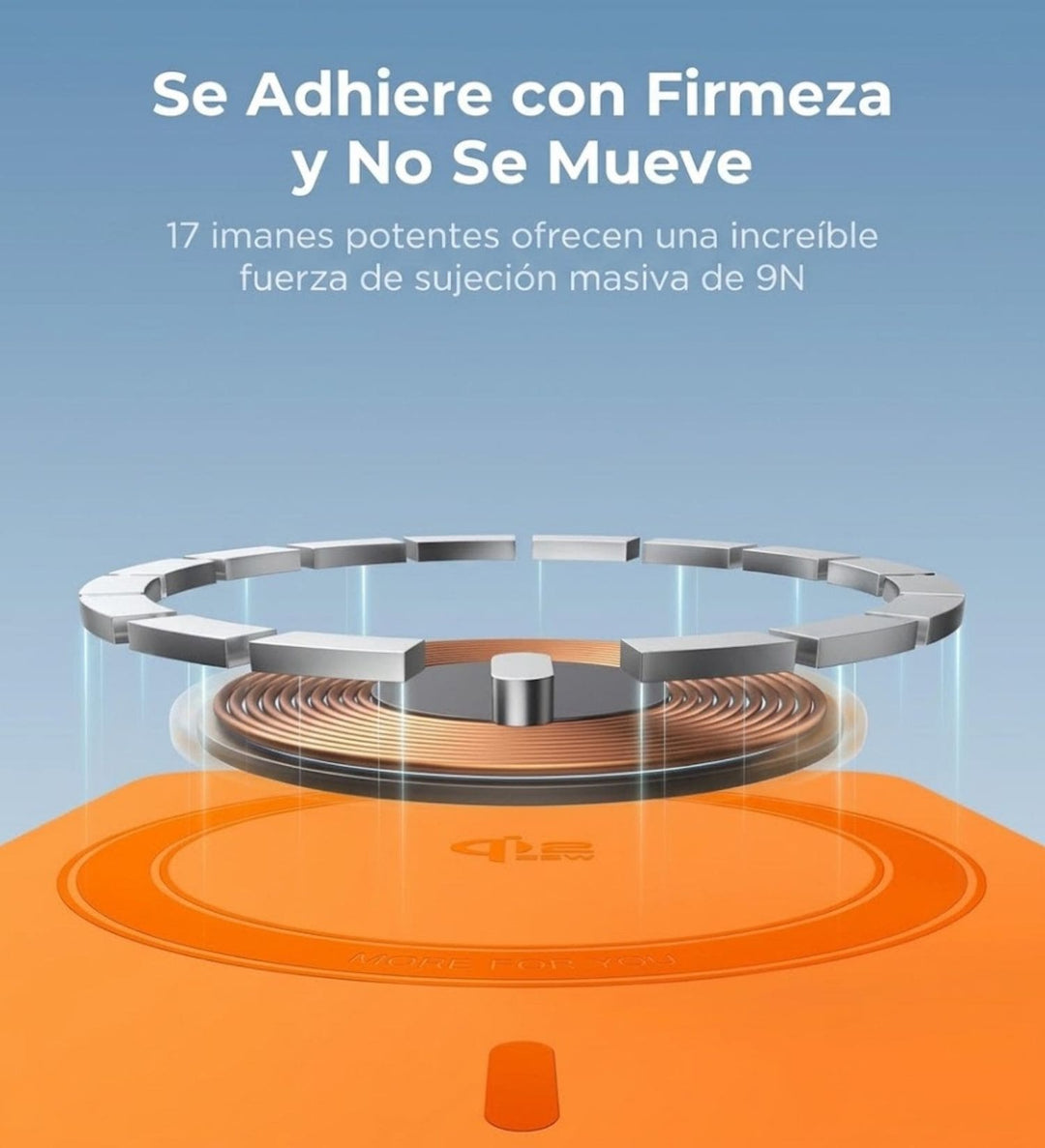 Power Bank inalámbrica UGREEN MagFlow de 10000 mAh Qi2 de 25W con cable integrado - Orange