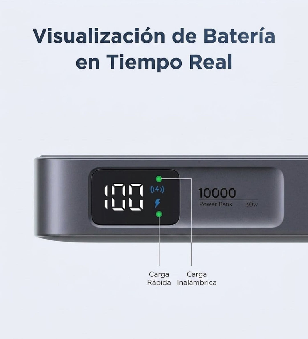 Power Bank inalámbrica UGREEN MagFlow de 10000 mAh Qi2 de 25W con cable integrado