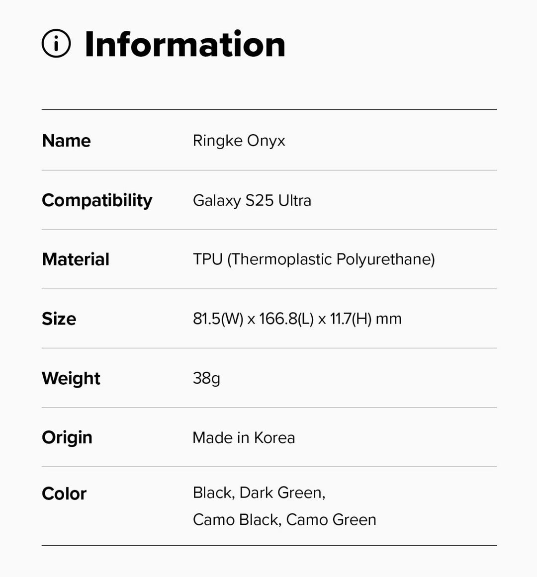 Case Ringke Onyx - Galaxy S25 Ultra
