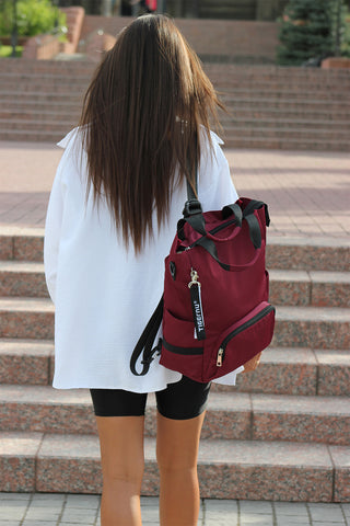Mochila Bolso Mujer 3 en 1 Tigernu TS8169 Vino