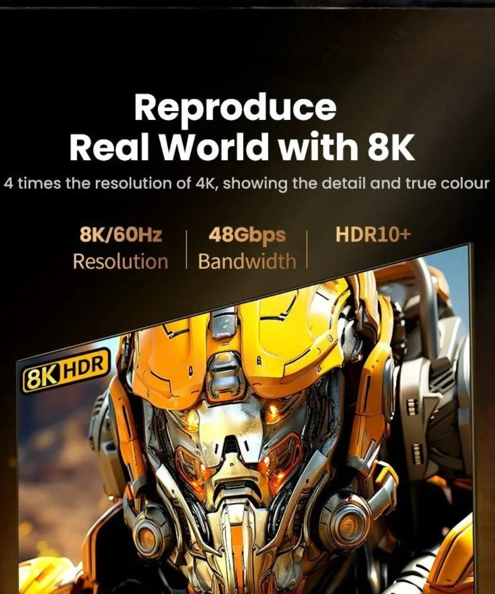 UGREEN Cable HDMI 8K/60Hz 48Gbps, Dolby Vision, HDCP2.3 para PS5