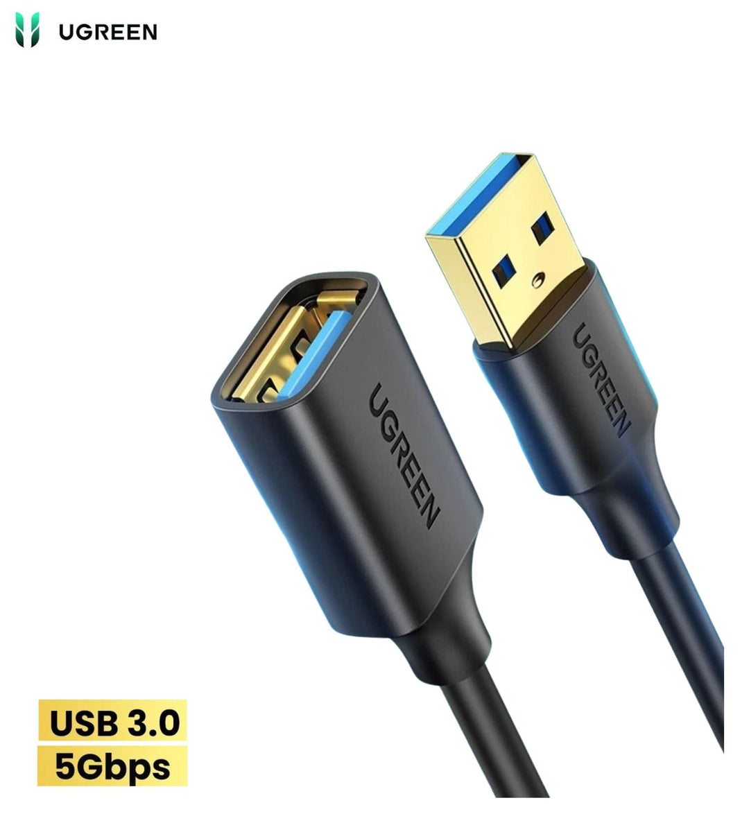 Ugreen Cable de extensión USB 3,0 Mini Cable extensor para ordenador, PC, TV, Xbox, SSD