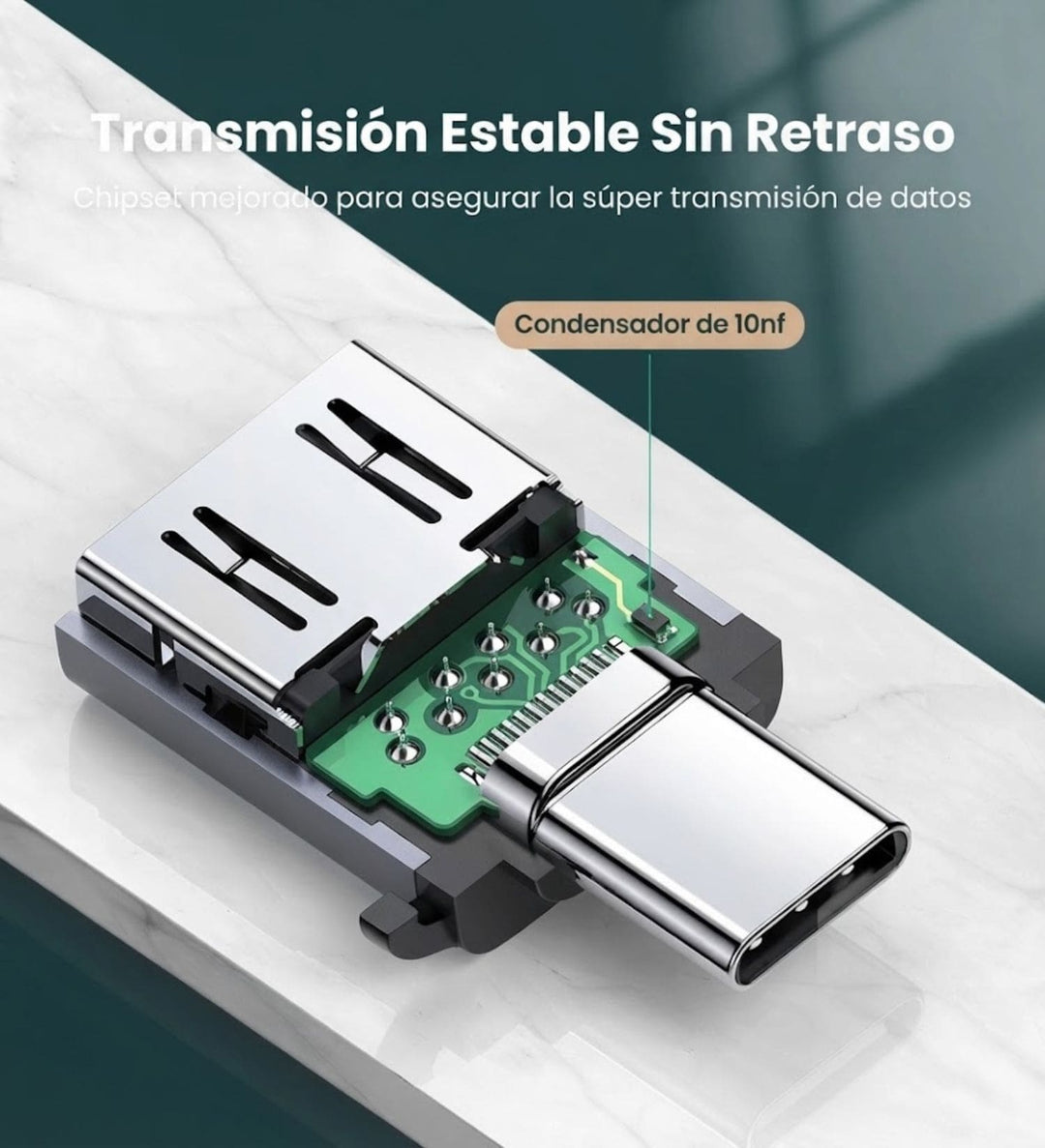 OTG UGREEN Adaptador USB A Hembra a USB C Macho