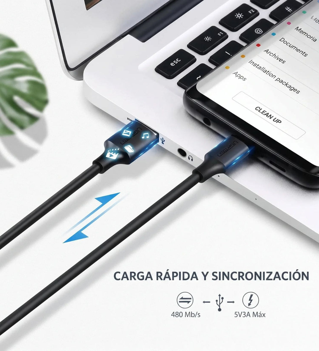 Cable UGREEN USB-A a USB-C 1M 15W 3A