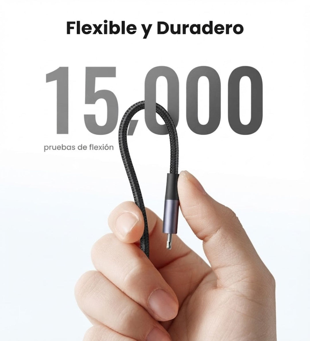 Cable UGREEN USB-C a Lightning MFI 1M Negro Trenzado