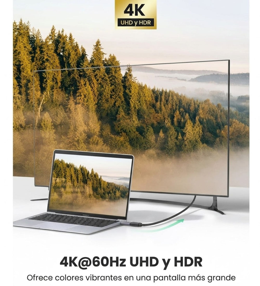 Adaptador de conector UGREEN Tipo-C a HDMI 4K 60Hz