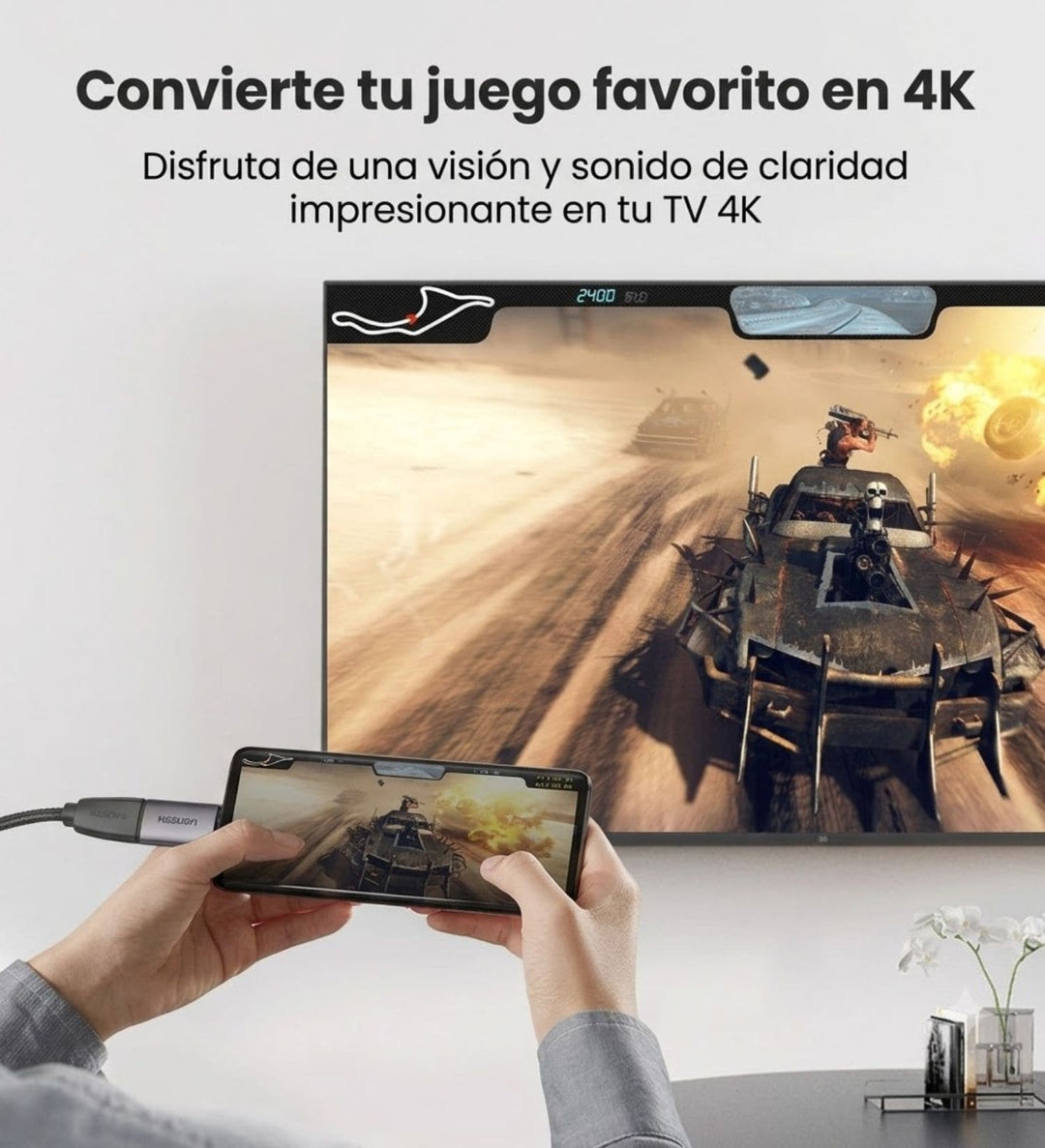 Adaptador de conector UGREEN Tipo-C a HDMI 4K 60Hz