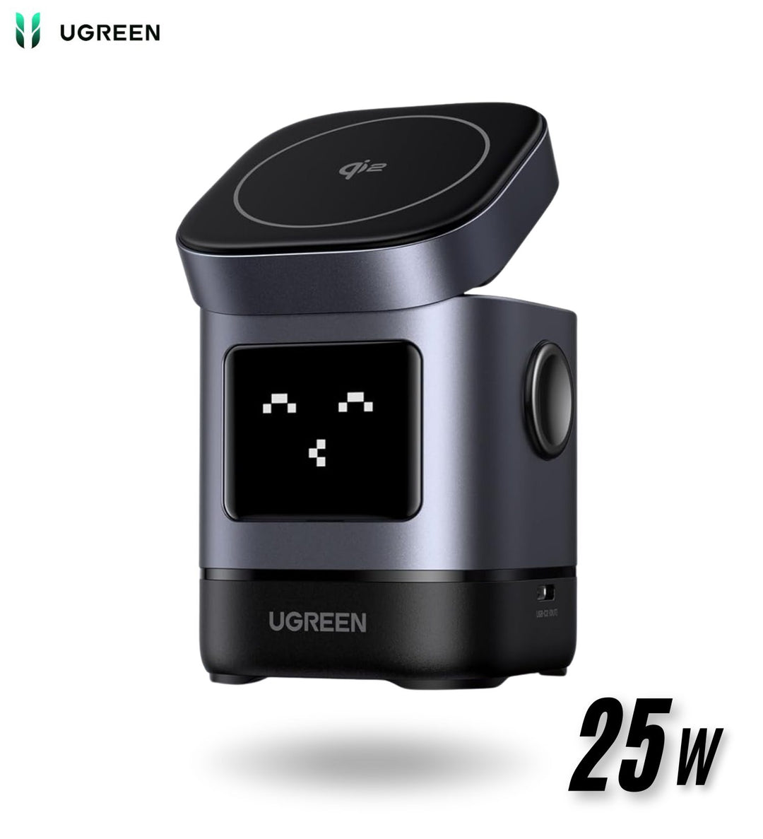 Cargador Inalámbrico Robot Magnético UGREEN Uno Qi2 2 en 1