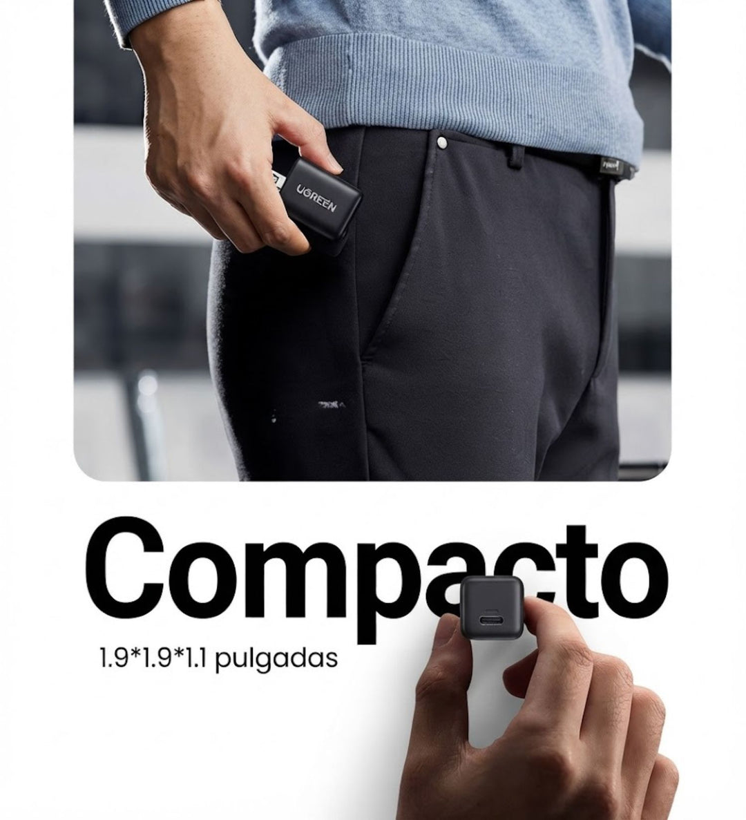 Cargador Ugreen GaN 18W USB-C Carga Rápida