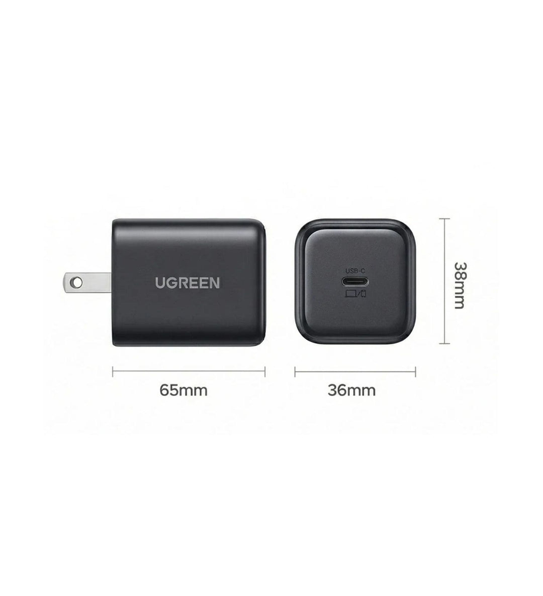 Cargador De Pared Ugreen Nexode 45W GaN Fast Charge USB C X524
