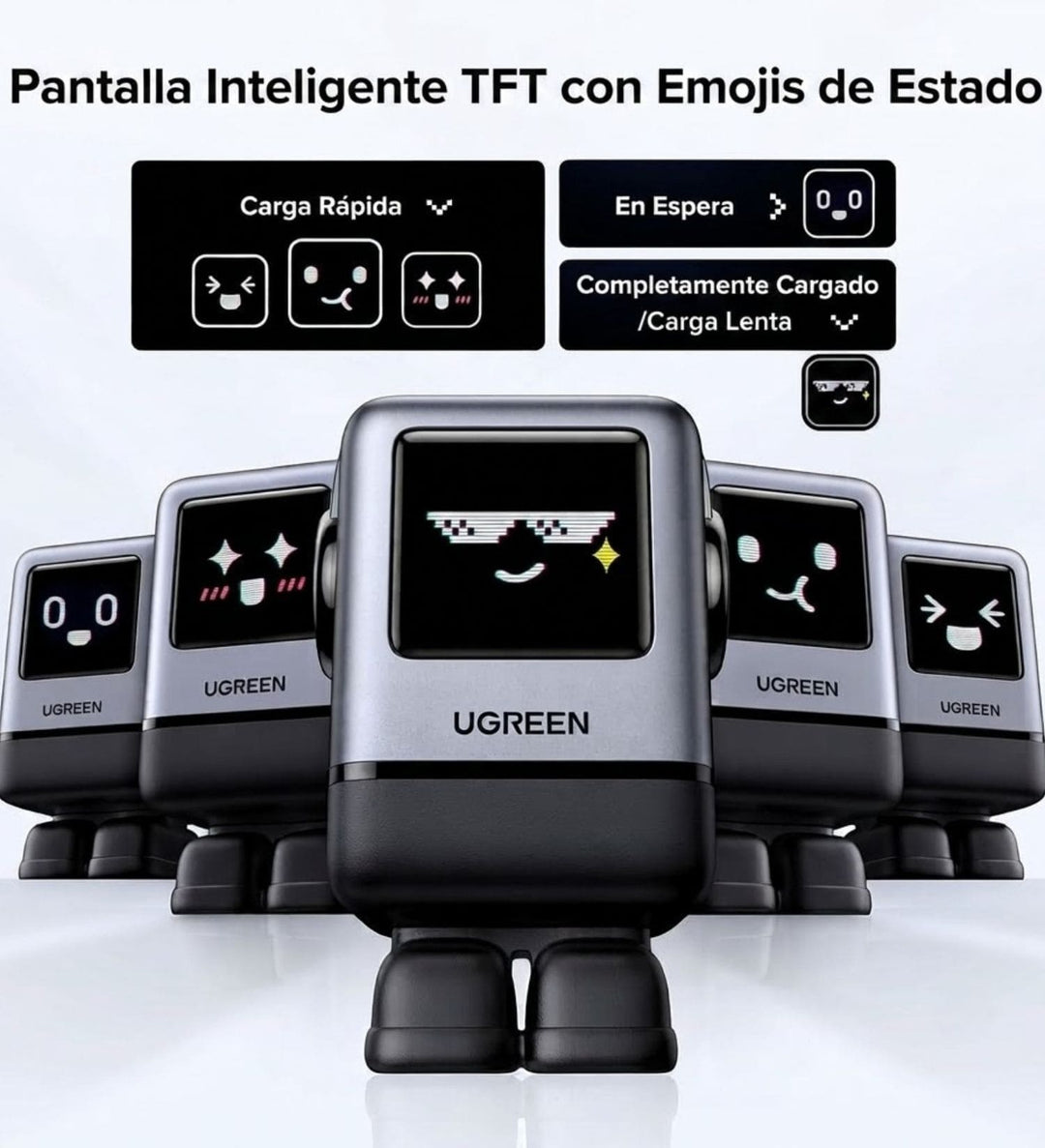 Cargador Rápido UGREEN Uno Robot 100W GaN