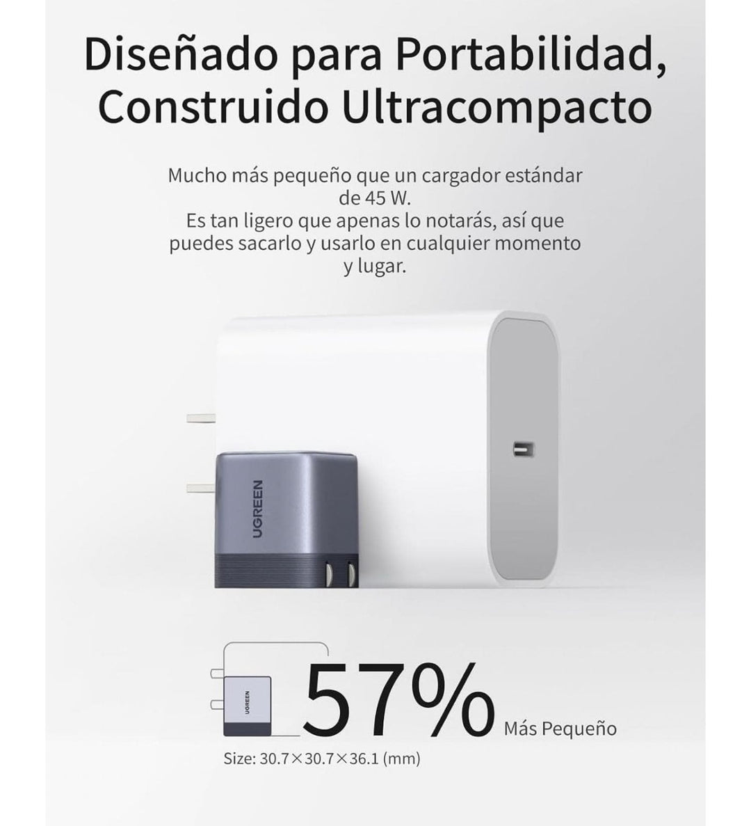 UGREEN Nexode Air 45W Cargador Tipo C GAN