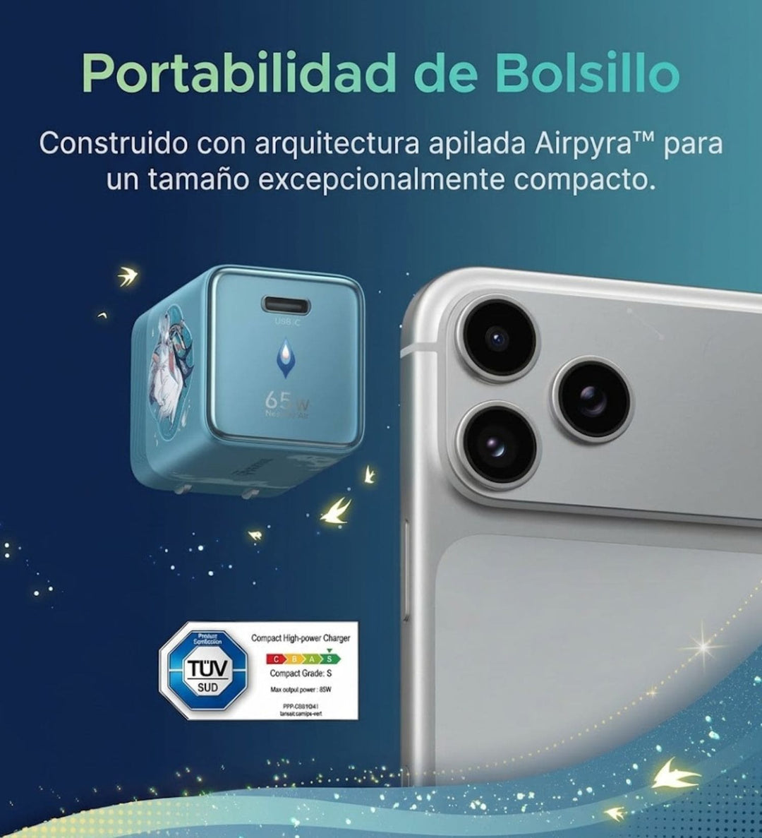 Cargador USB-C UGREEN Nexode Air de 65 W Honkai: Edición Star Rail