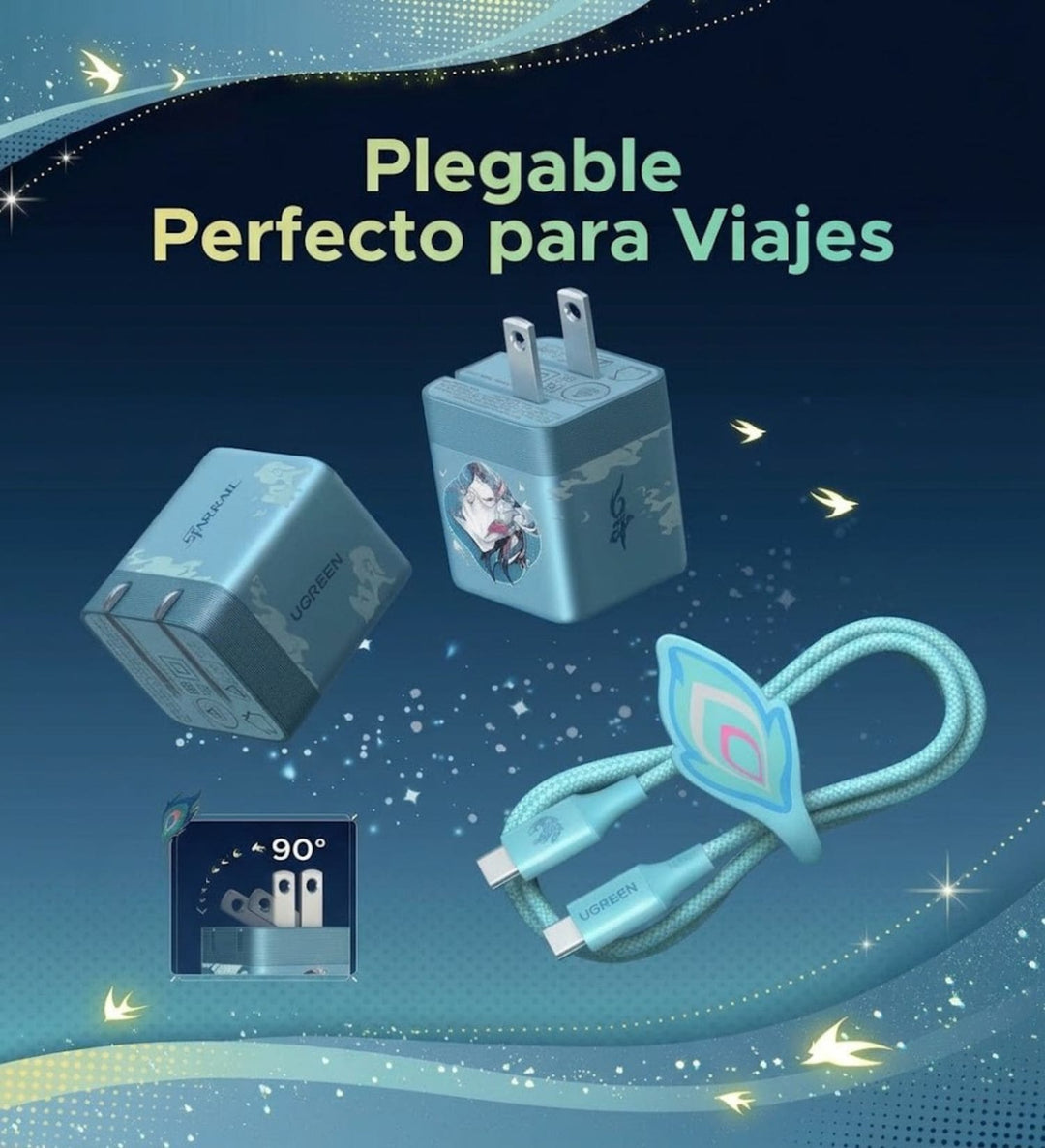 Cargador USB-C UGREEN Nexode Air de 65 W Honkai: Edición Star Rail