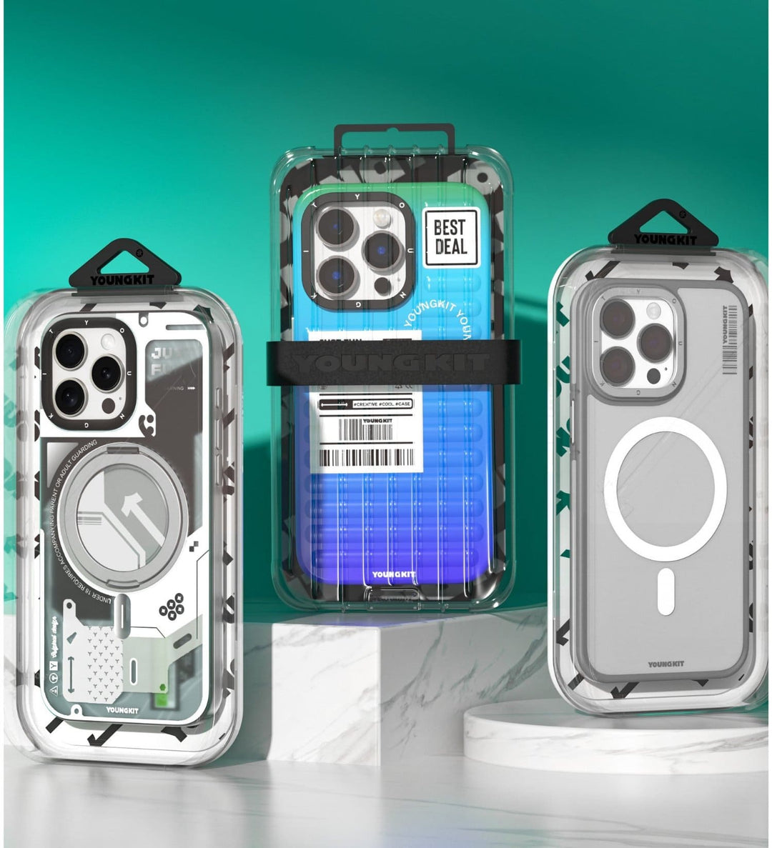 Case Youngkit Futuristic Circuit Gray - Galaxy S26 Ultra (Magsafe)