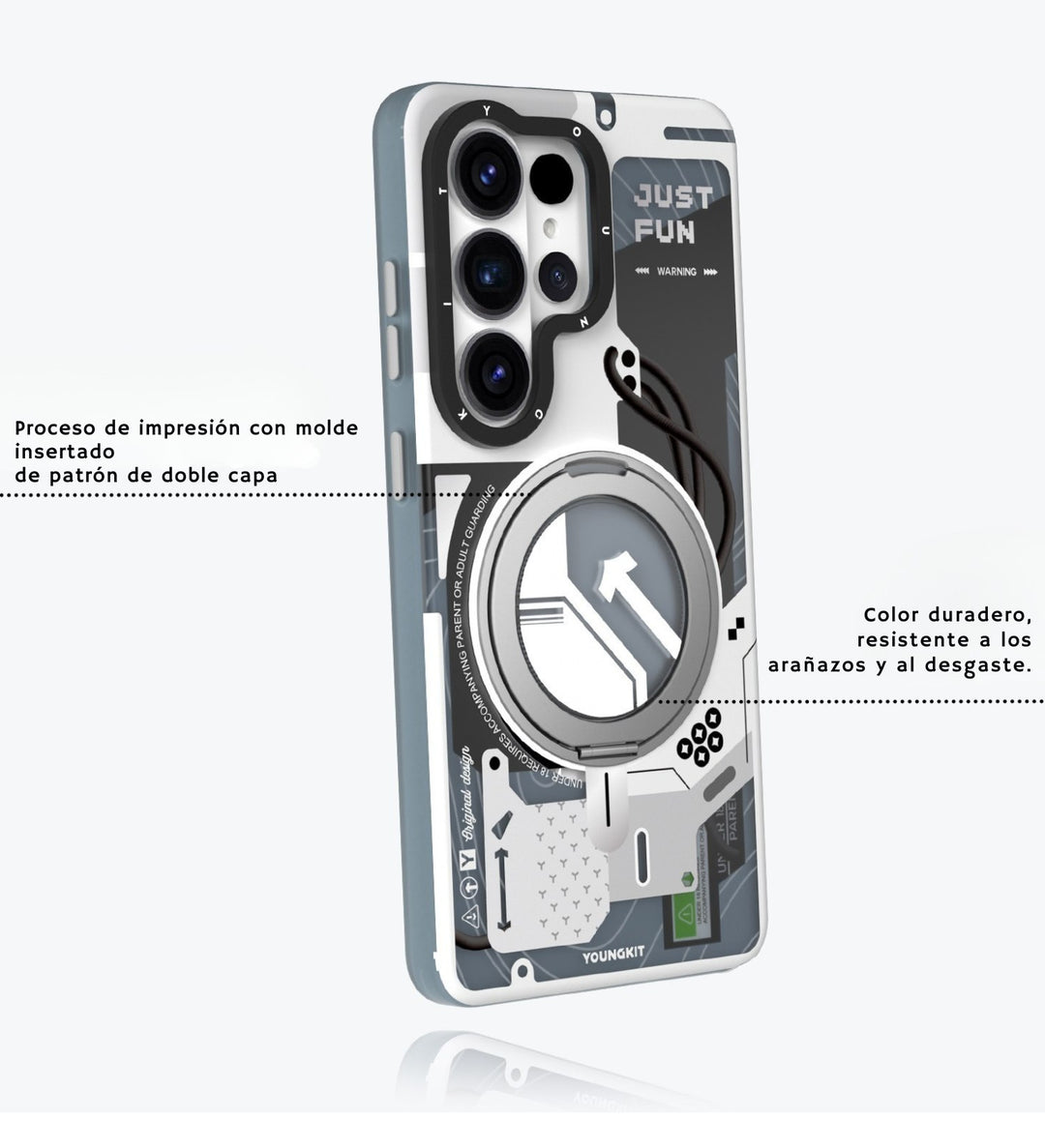 Case Youngkit Cyberpunk 360° White - Galaxy S26 Ultra (MagSafe)