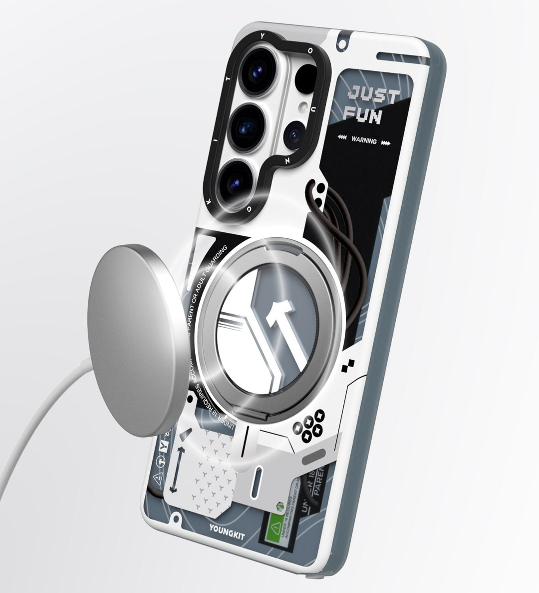Case Youngkit Cyberpunk 360° White - Galaxy S26 Ultra (MagSafe)