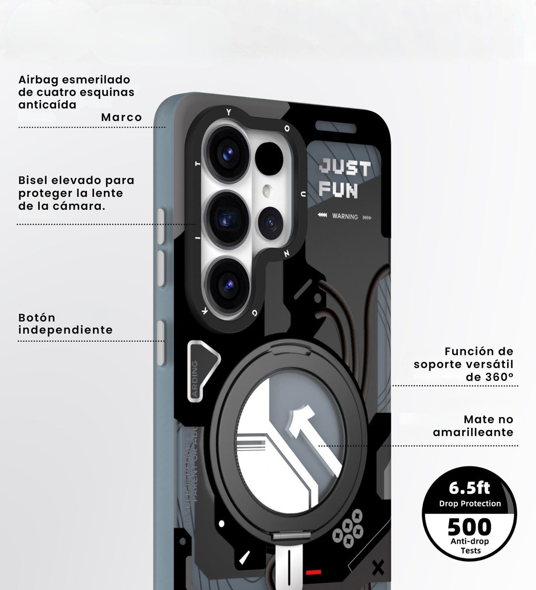 Case Youngkit Cyberpunk 360° Black - Galaxy S26 Ultra (MagSafe)