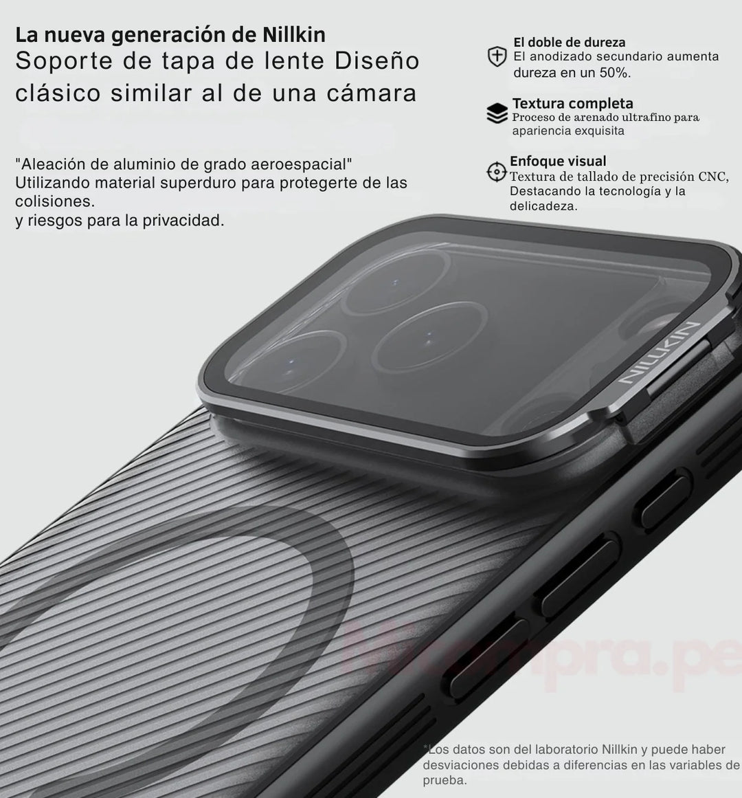 Case Nillkin CamShield CamPro Lente Clara - iPhone 17 Pro Max (Magsafe)