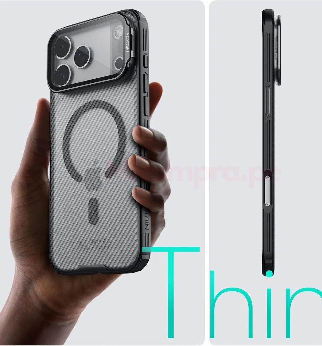 Case Nillkin CamShield CamPro Lente Clara - iPhone 17 Pro Max (Magsafe)