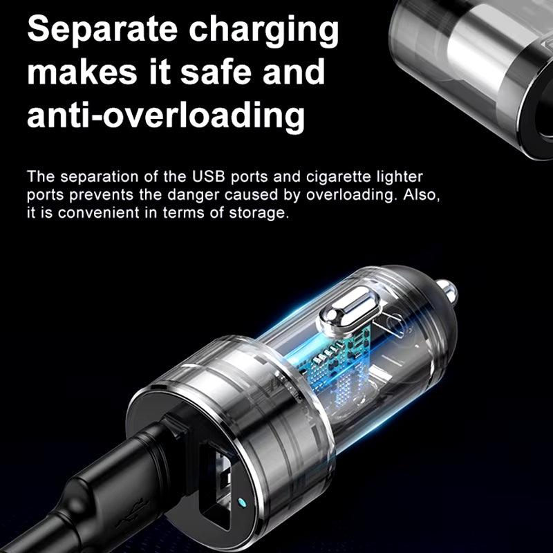 Baseus Car Charger  Splitter Cigarerra Dual Usb 2 Puertos