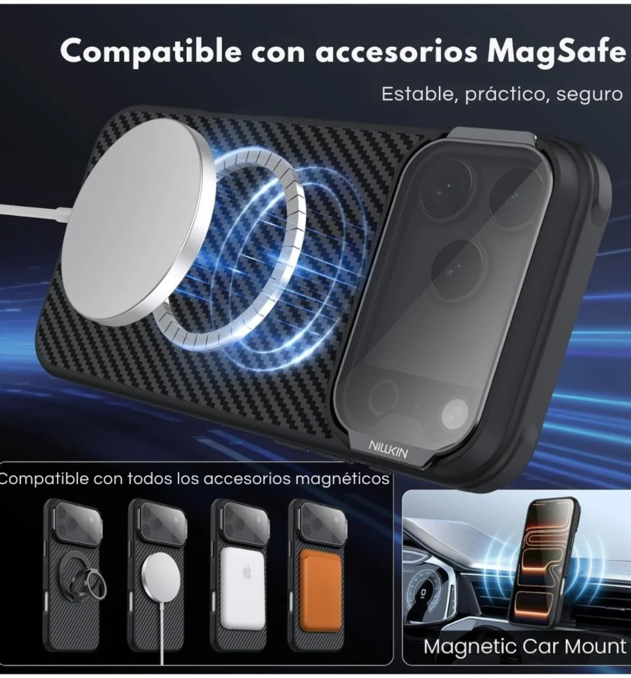 Case Nillkin CarboProp Kevlar® - iPhone 17 Pro Max (MagSafe)