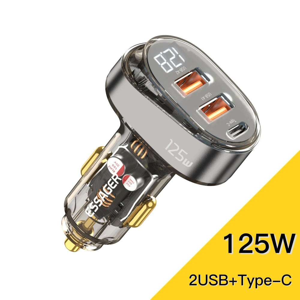 Essager cargador de coche rápido con pantalla Digital 125W