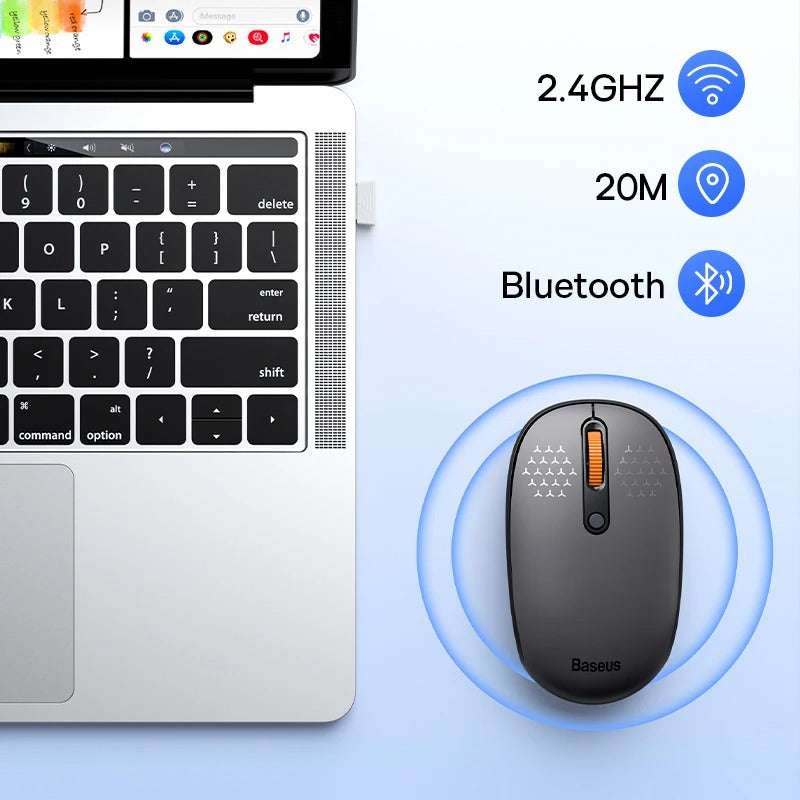 Baseus Mouse inalámbrico Bluetooth and 2.4G
