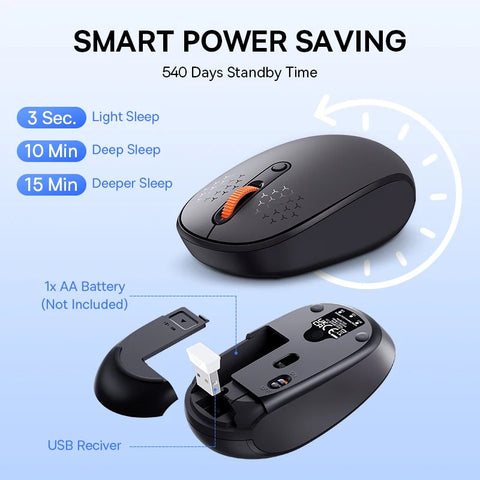 Baseus Mouse inalámbrico Bluetooth and 2.4G