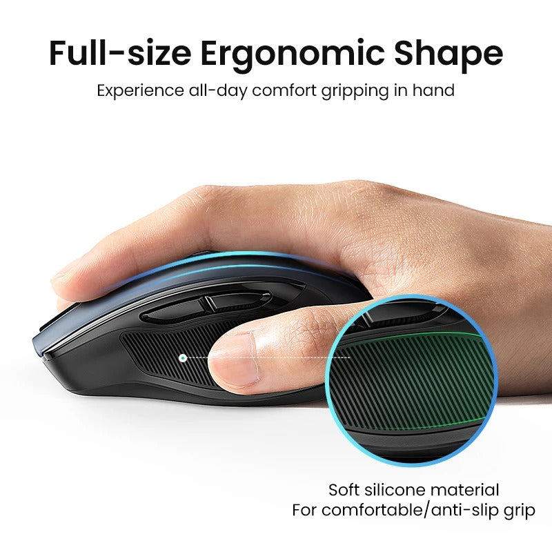 UGREEN Ratón inalámbrico ergonómico 4000dpi 6 botones 2.4G