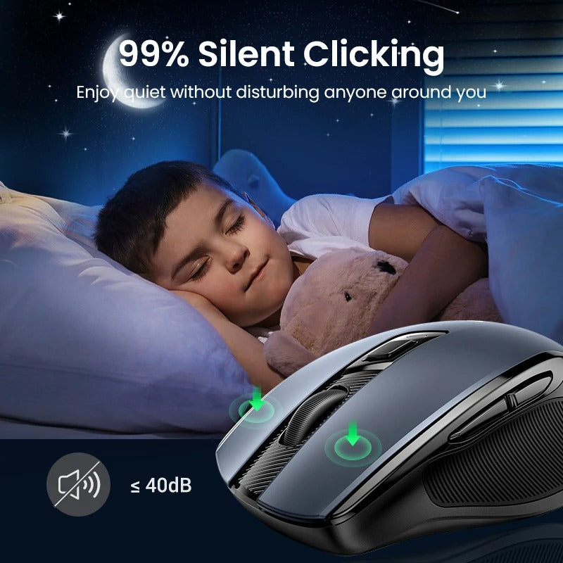 UGREEN Ratón inalámbrico ergonómico 4000dpi 6 botones 2.4G