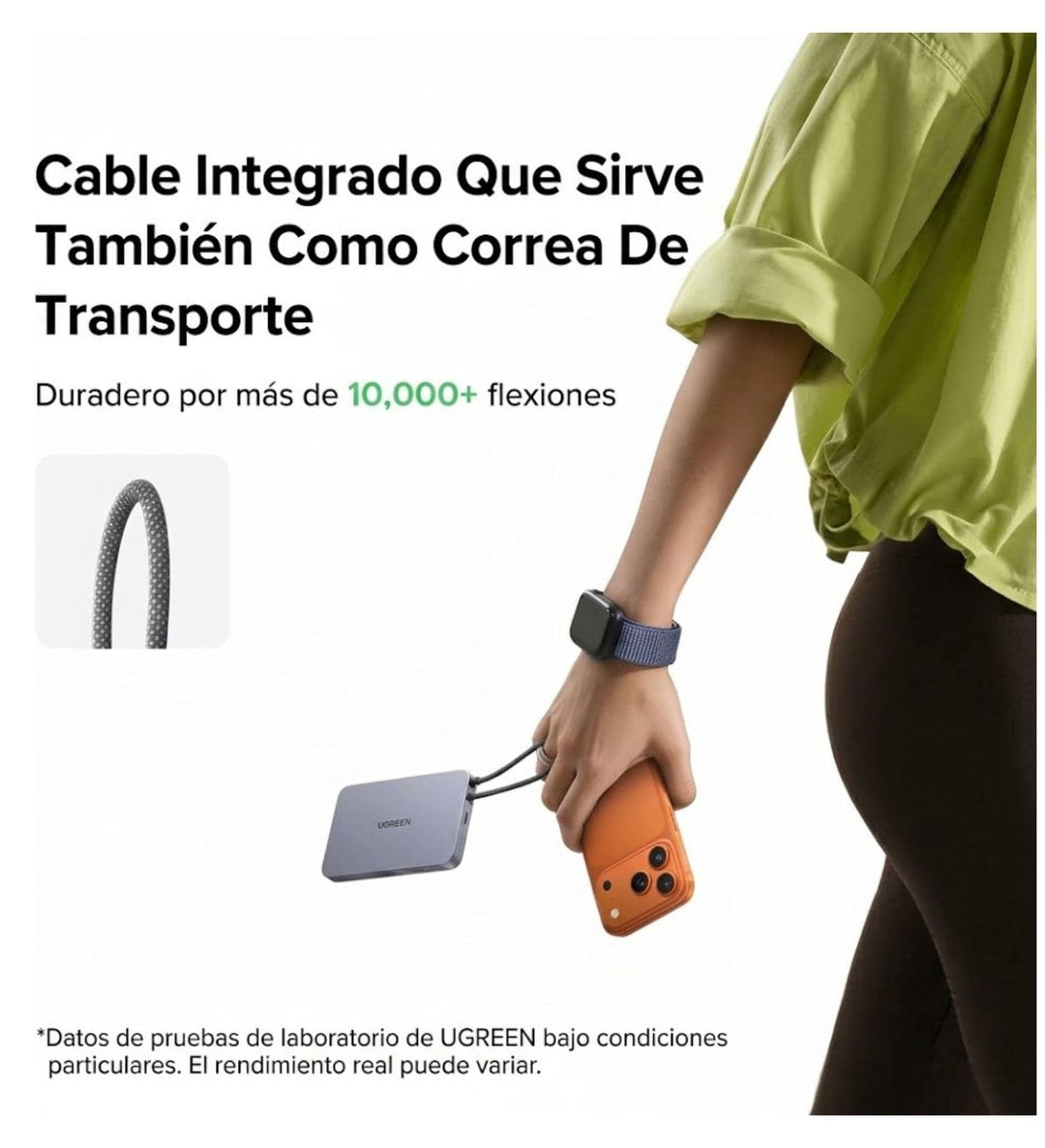 Power Bank magnética UGREEN MagFlow Air de 10000 mAh 15 W