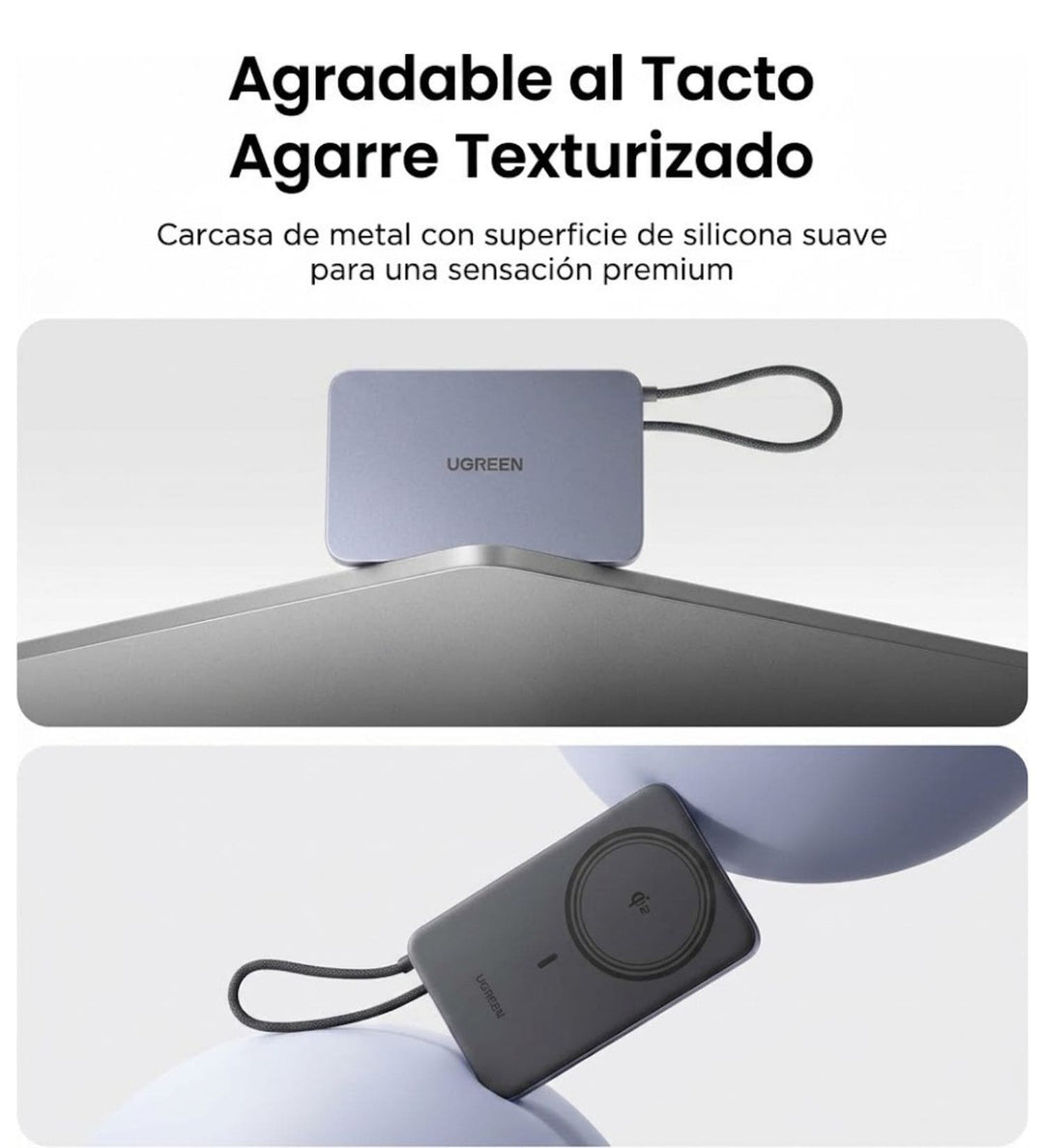Power Bank magnética UGREEN MagFlow Air de 10000 mAh 15 W