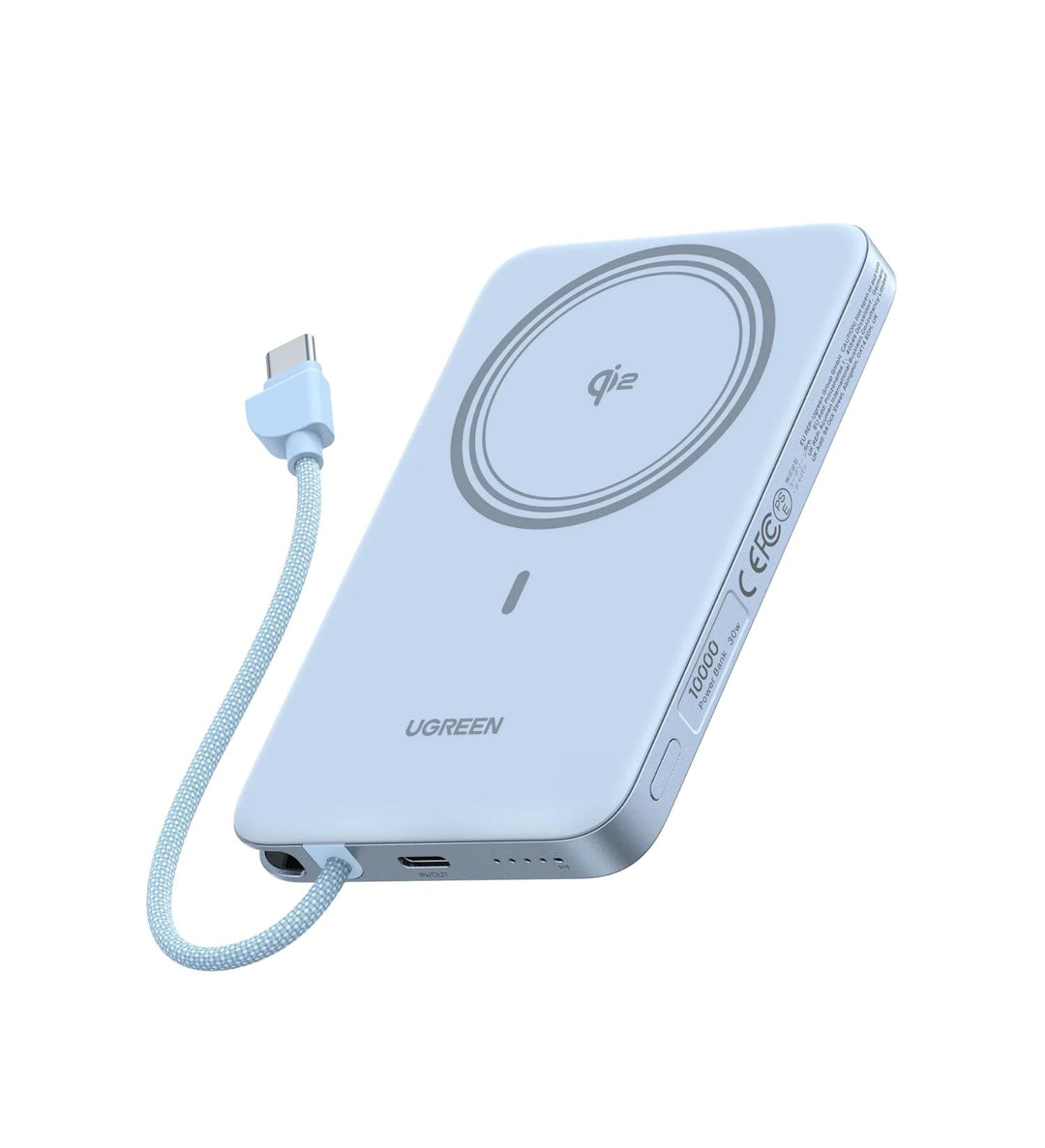 Power Bank magnética UGREEN MagFlow Air de 10000 mAh 15W Blue