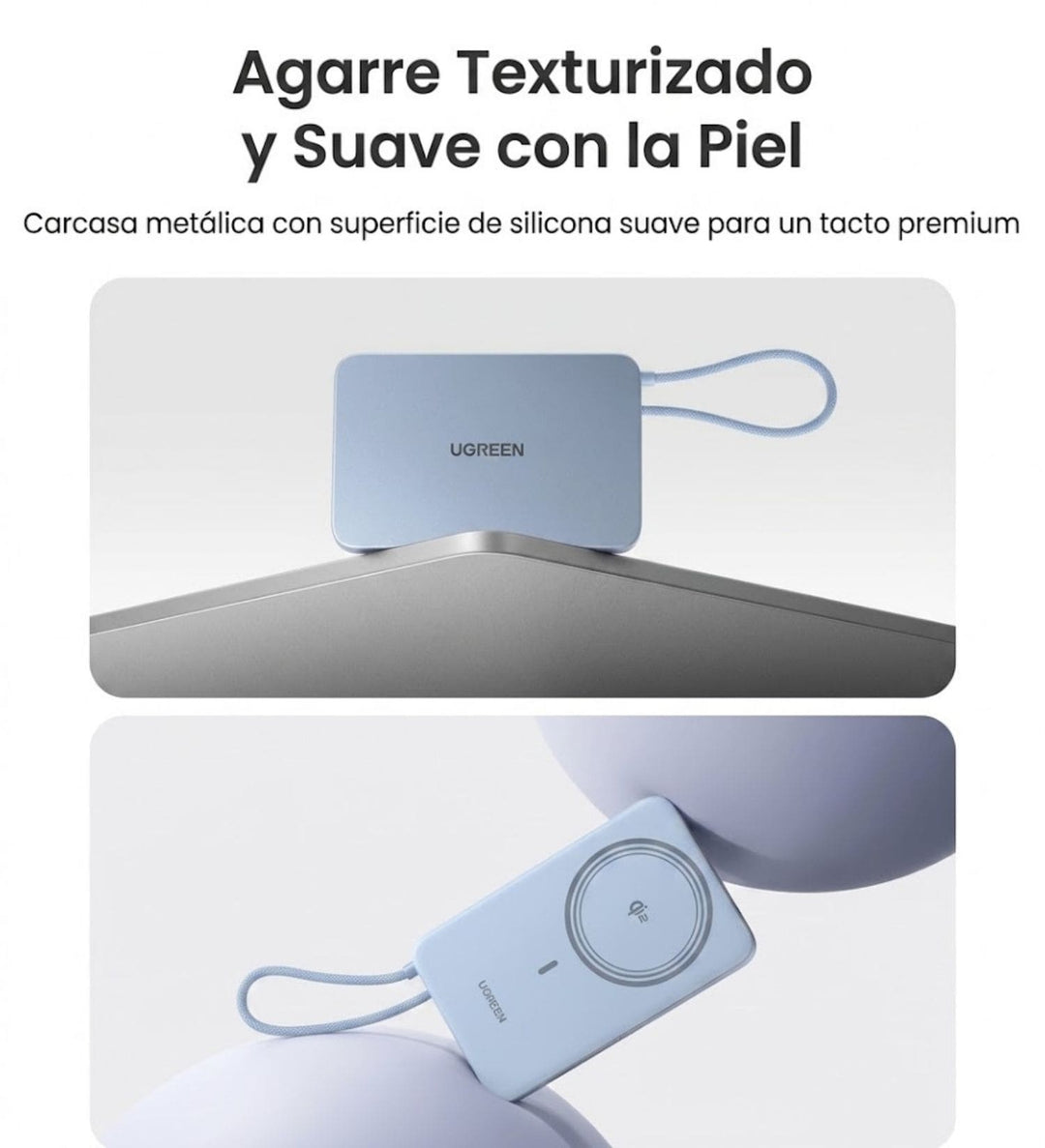 Power Bank magnética UGREEN MagFlow Air de 10000 mAh 15W Blue