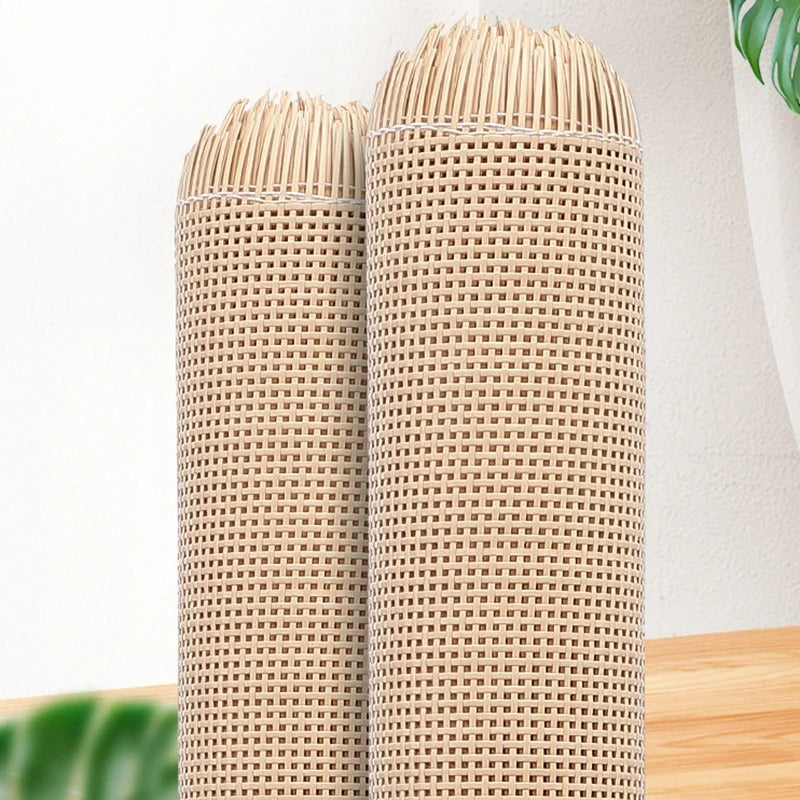 Rollo de Ratan correas de caña de mimbre a cuadros de plástico indonesio