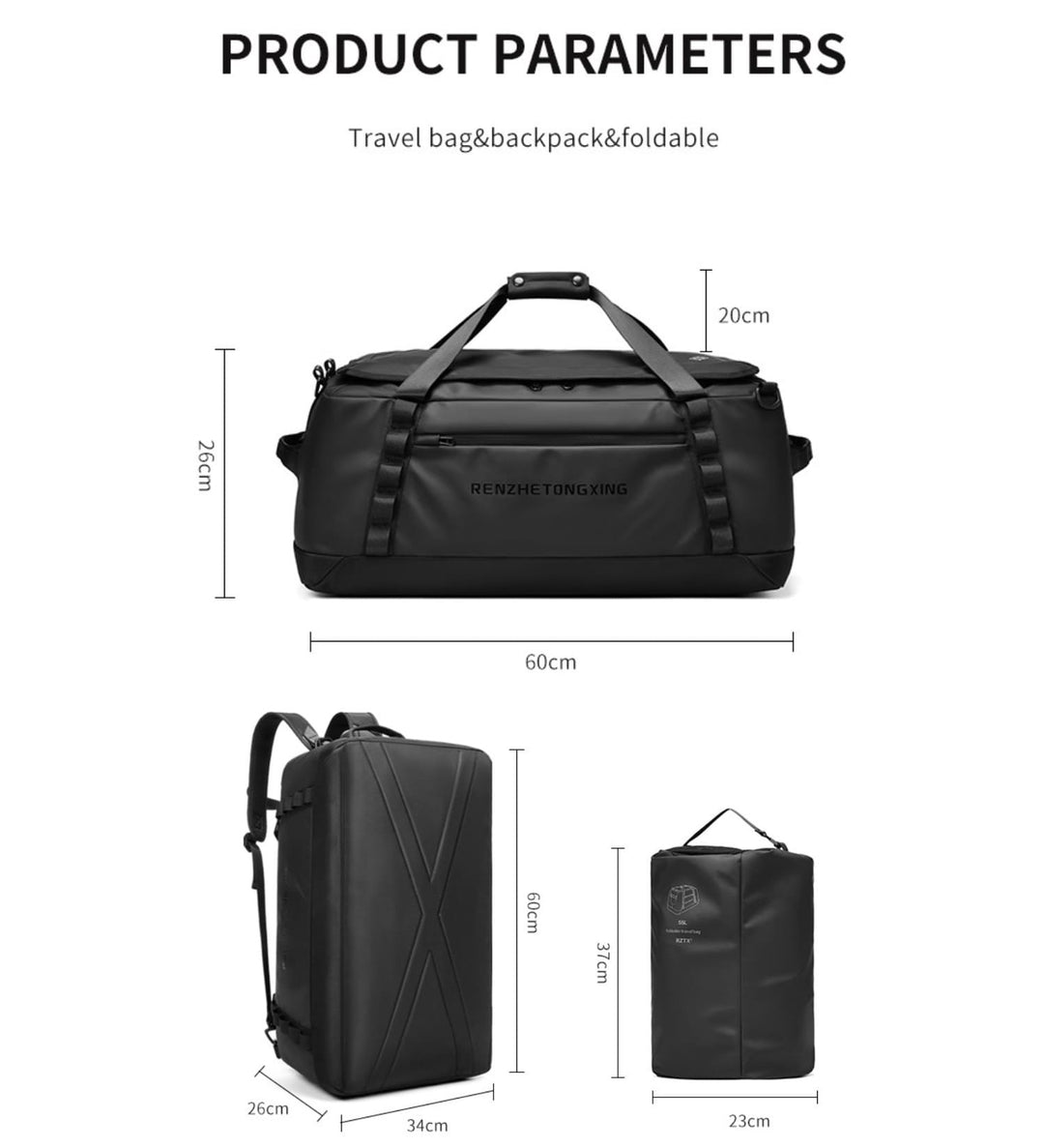 Maletin convertible Mochila RZTX Modelo Travel 8308