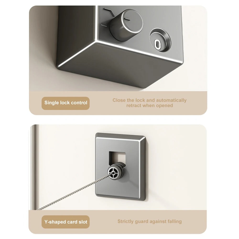 Tendedero retráctil de acero inoxidable