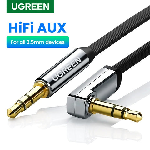 UGREEN Cable auxiliar de 3,5mm para altavoz, conector de Audio para auriculares